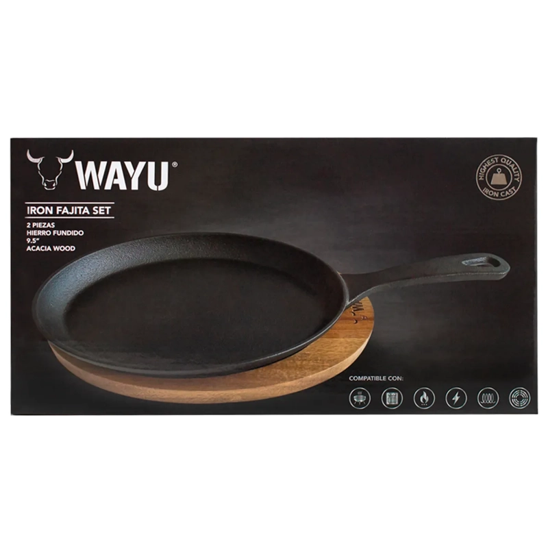 SARTÉN TITANIO BASE MADERA WAYU IRON CAST - 3