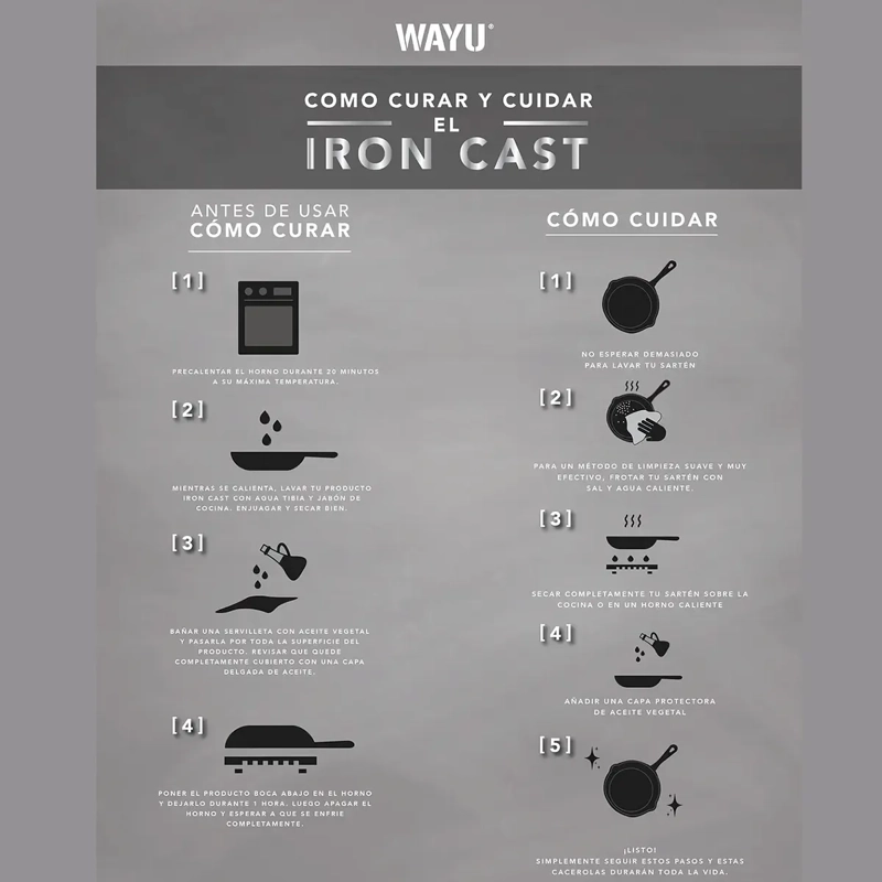 SARTÉN TITANIO BASE MADERA WAYU IRON CAST - 5