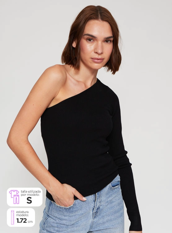 POLERA MANGA LARGA MUJER ONLY - 1