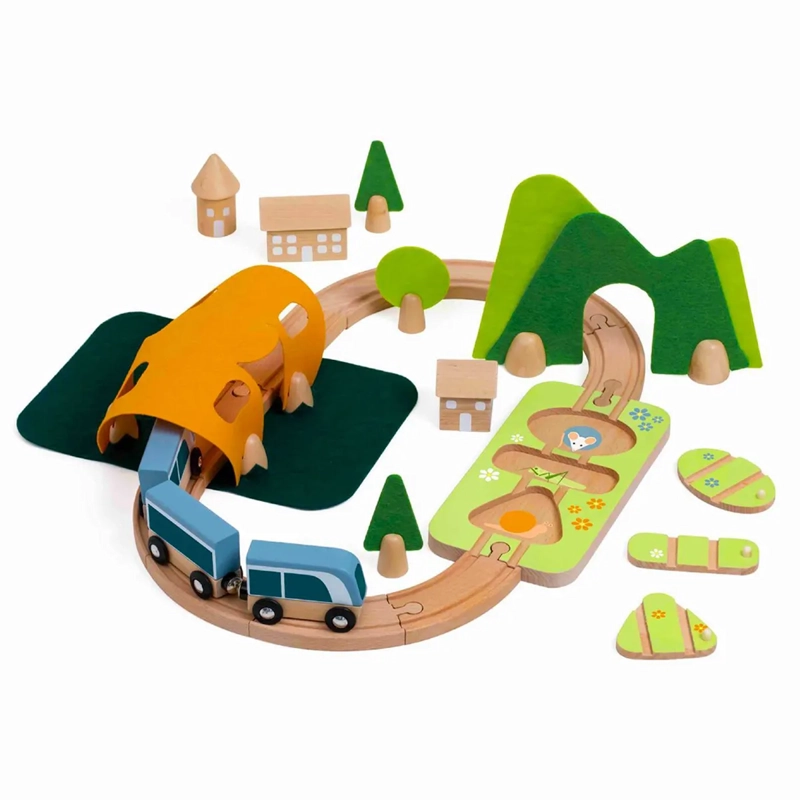 JUEGO DIDÁCTICO KIDSCOOL MULTICOLOR PISTA DE TREN FELIZ - 1