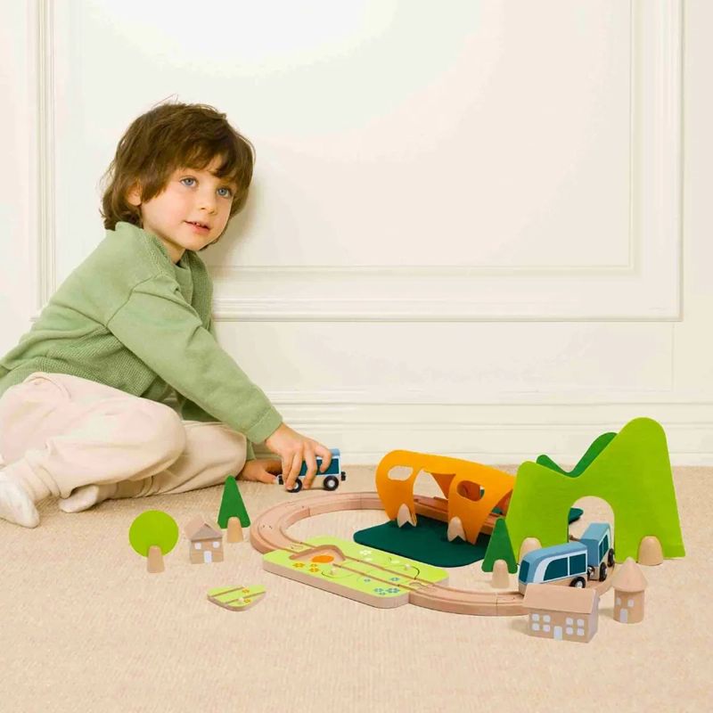 JUEGO DIDÁCTICO KIDSCOOL MULTICOLOR PISTA DE TREN FELIZ - 2
