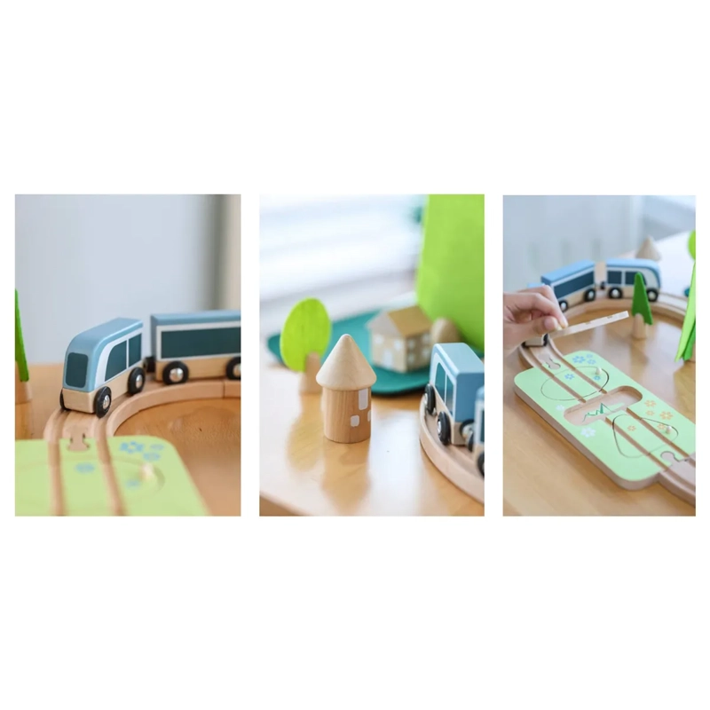 JUEGO DIDÁCTICO KIDSCOOL MULTICOLOR PISTA DE TREN FELIZ - 5