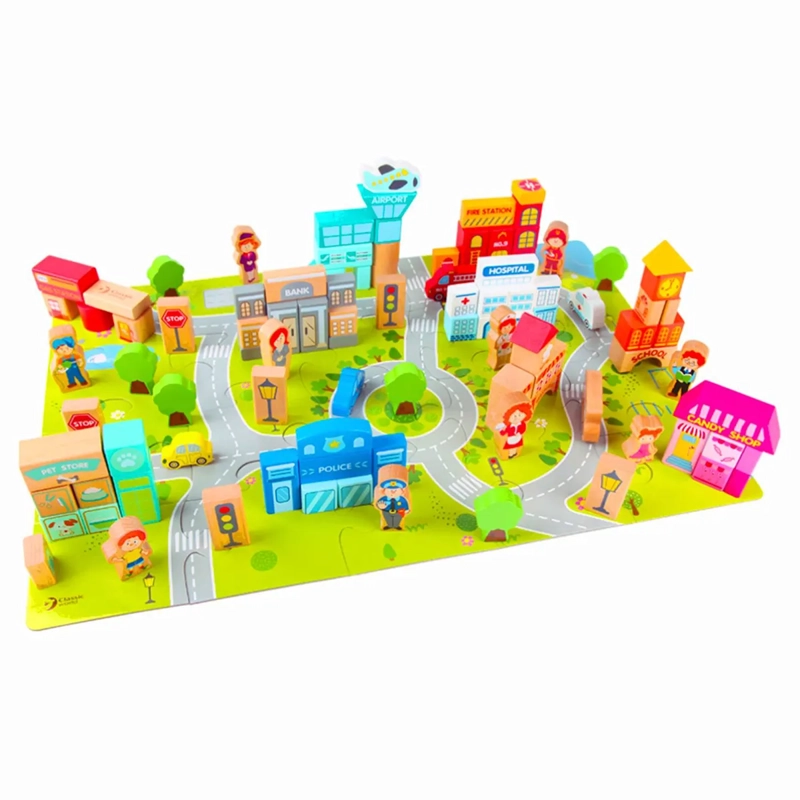 JUEGO DE CONSTRUCCIÓN KIDSCOOL MULTICOLOR CIUDAD FELIZ - 1