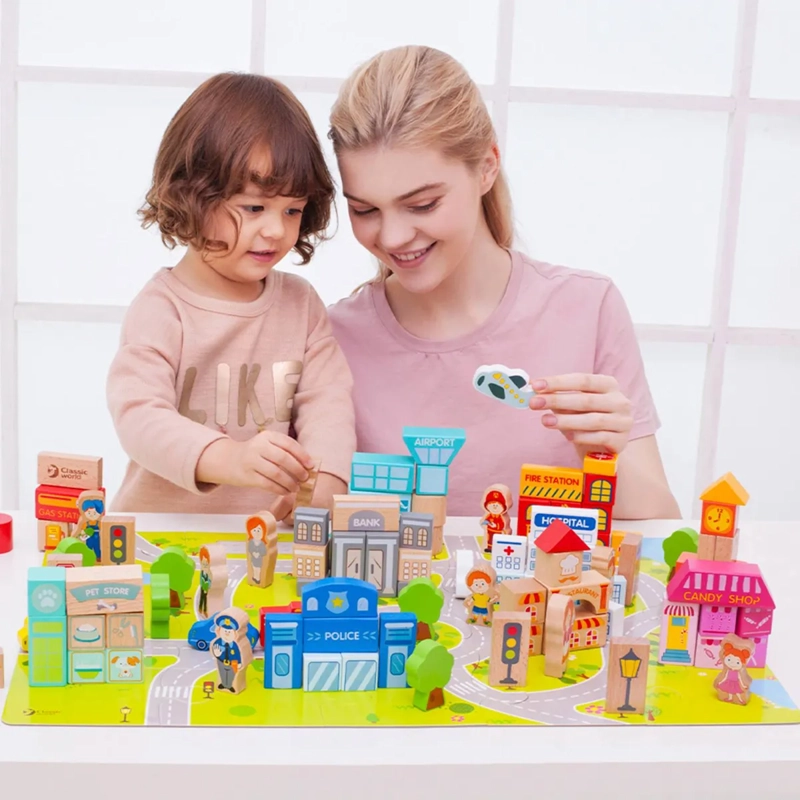 JUEGO DE CONSTRUCCIÓN KIDSCOOL MULTICOLOR CIUDAD FELIZ - 2