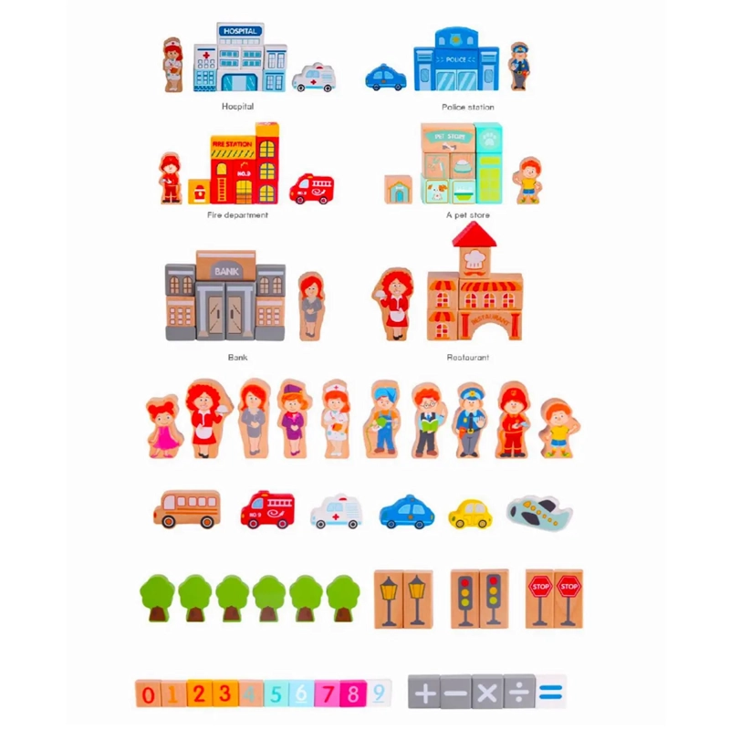JUEGO DE CONSTRUCCIÓN KIDSCOOL MULTICOLOR CIUDAD FELIZ - 6