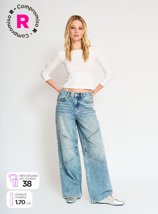 JEANS ALGODÓN BAGGY MUJER INDEX CORTES - 1