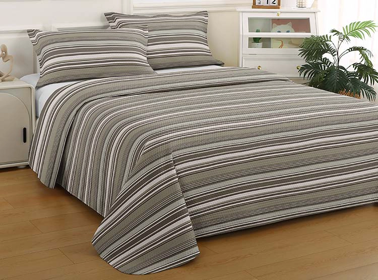 QUILT ILLUSIONS BRUSELAS KING CREMA ESTAMPADO - 1
