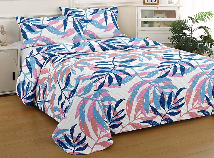 QUILT ILLUSIONS BRUSELAS KING DENIM ESTAMPADO - 1