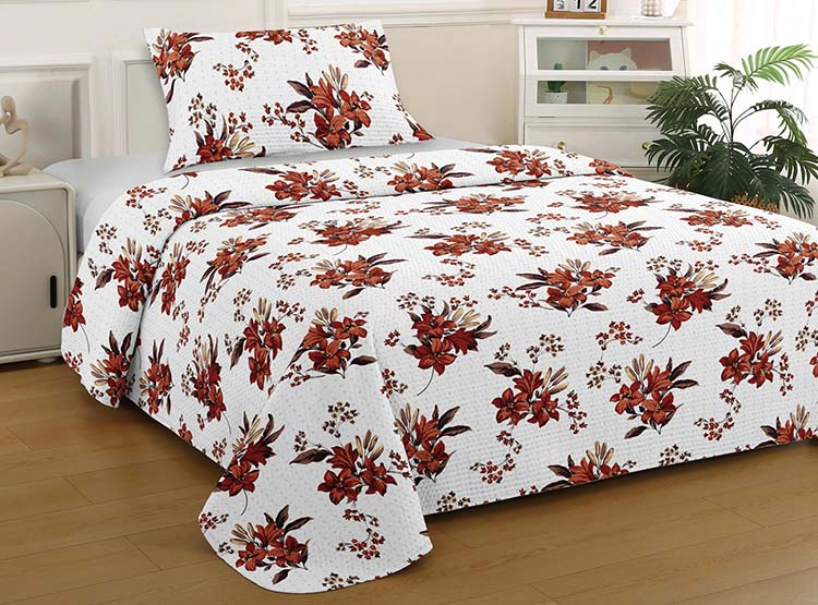 QUILT ILLUSIONS BRUSELAS 1.5 PLAZAS CAFÉ ESTAMPADO - 1