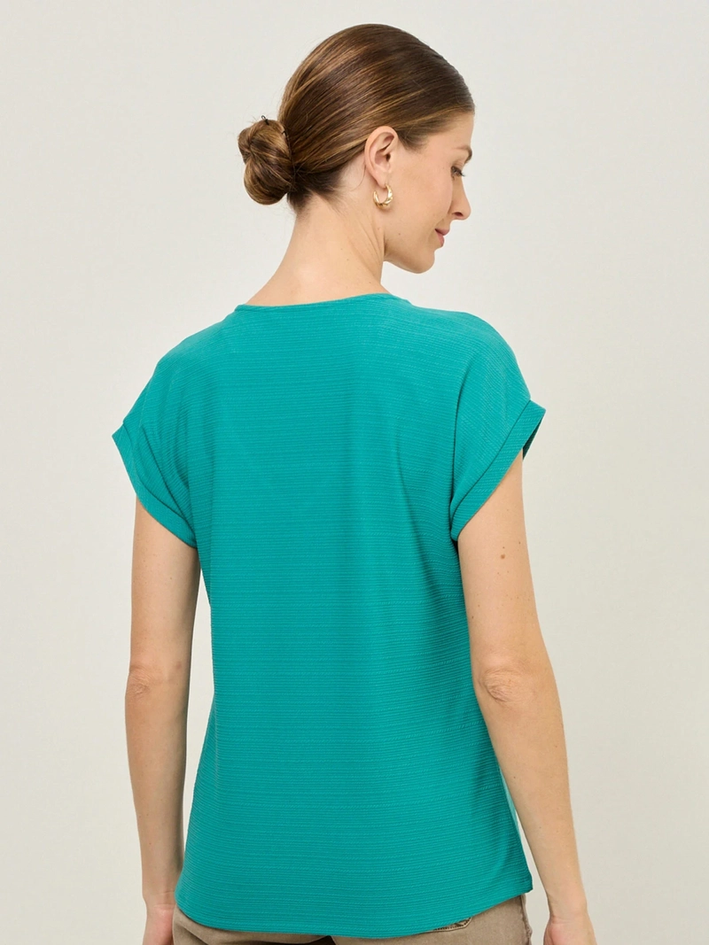 POLERA MUJER MA GRIFFE MANGA CORTA TACHAS - 4