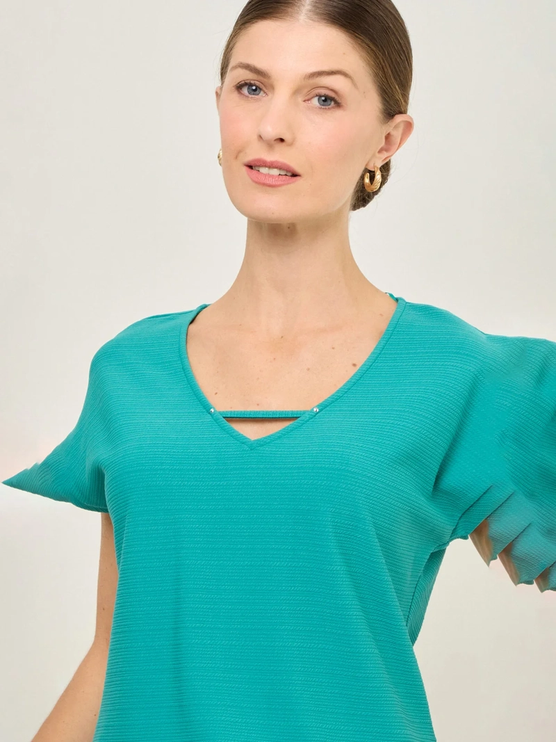 POLERA MUJER MA GRIFFE MANGA CORTA TACHAS - 5
