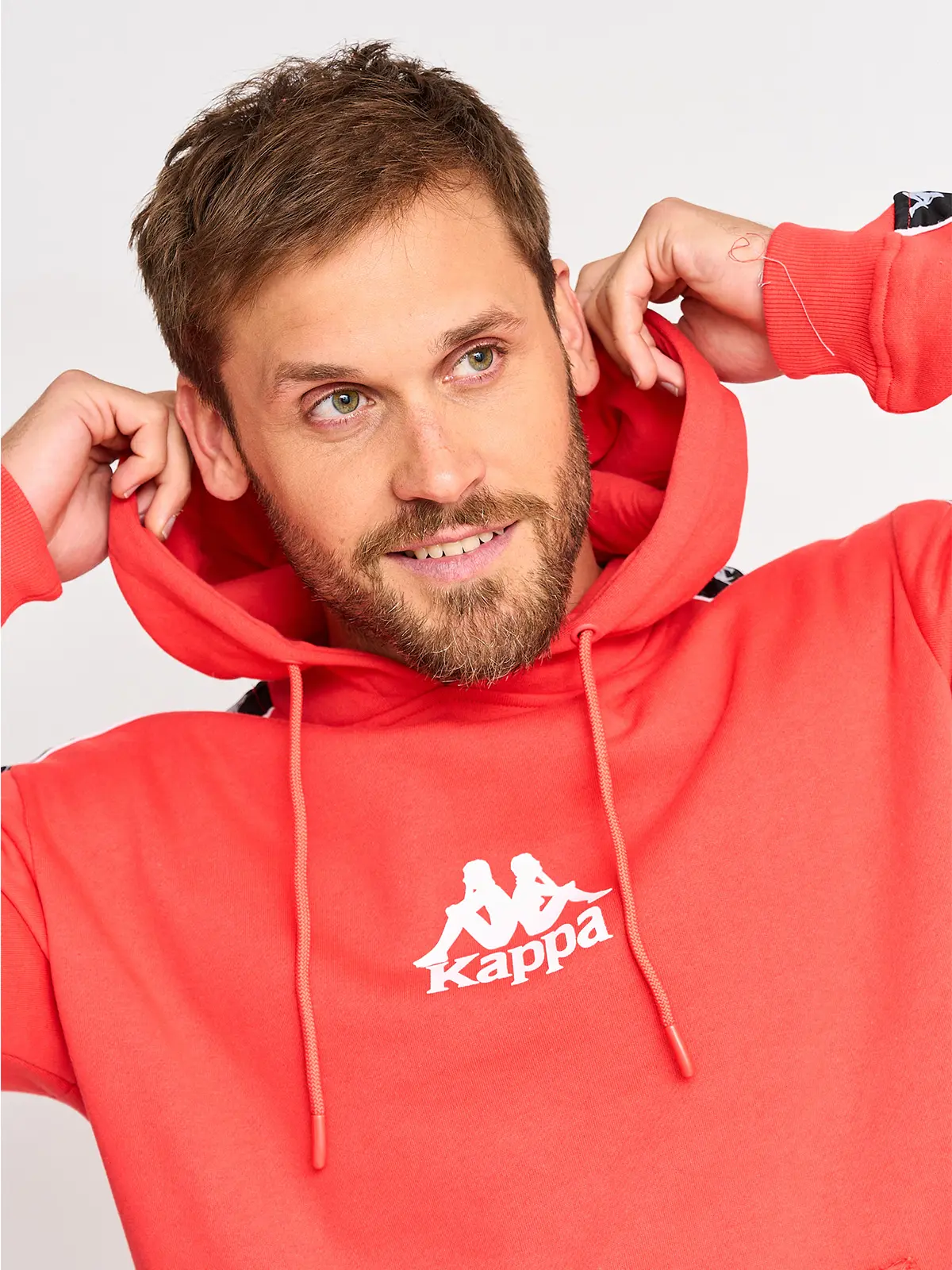 POLERÓN CON CAPUCHA HOMBRE KAPPA KPMPOLI2597 ROJO 2597 - 3