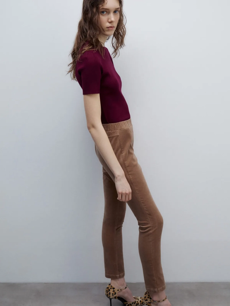 PANTALÓN ALGODÓN LEGGINS MUJER SFERA CAMEL - 3