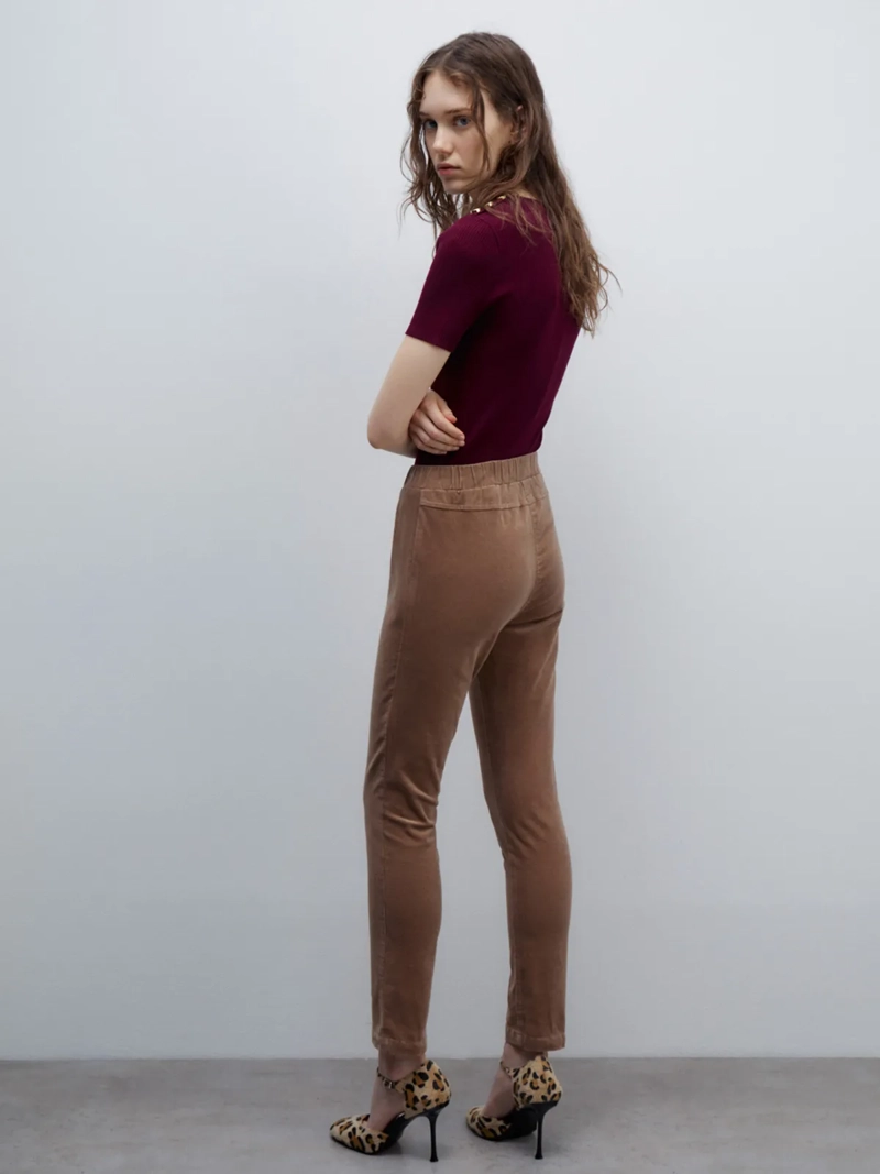 PANTALÓN ALGODÓN LEGGINS MUJER SFERA CAMEL - 4