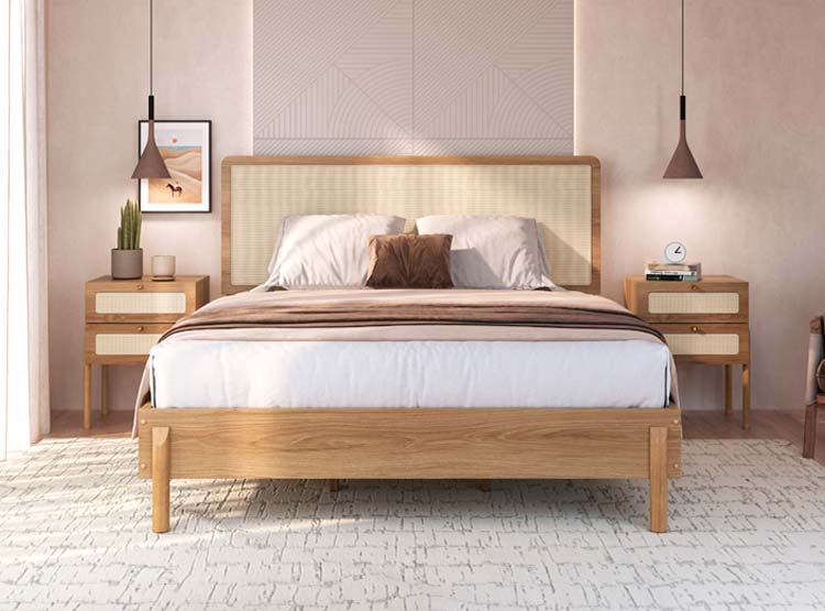 CAMA EUROPEA DECOCASA OSLO KING NATURAL - 4