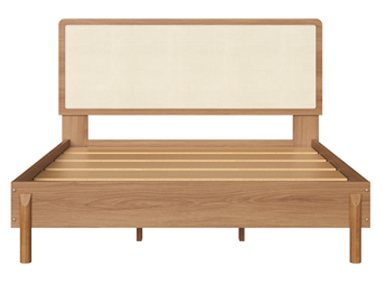 CAMA EUROPEA DECOCASA BALI KING + RESPALDO + 2 VELADORES NATURAL - 2