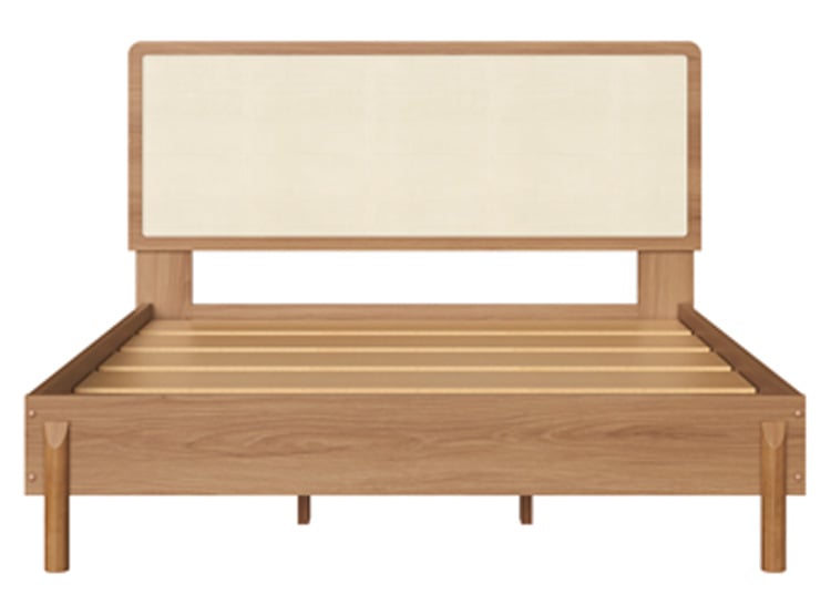 CAMA EUROPEA DECOCASA BALI KING + RESPALDO + 2 VELADORES + CÓMODA NATURAL - 3