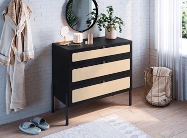 CÓMODA MAISON LINETT BALI 1C NEGRO - 3
