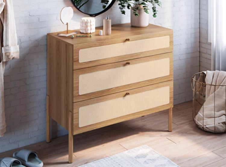 JUEGO DORMITORIO DECOCASA OSLO 1PL CAFÉ NATURAL - 6