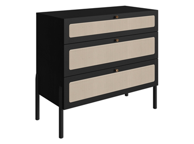 JUEGO DORMITORIO DECOCASA OSLO 1PL NEGRO - 3