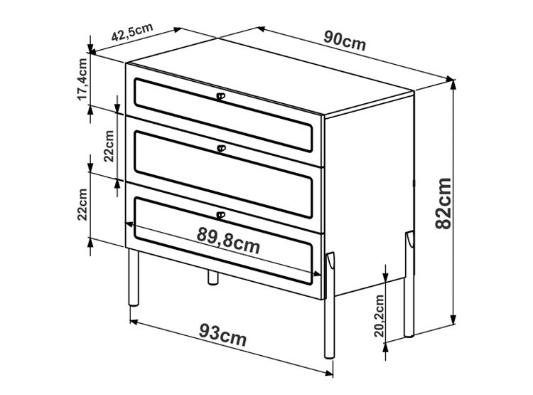 JUEGO DORMITORIO DECOCASA OSLO 1PL NEGRO - 5