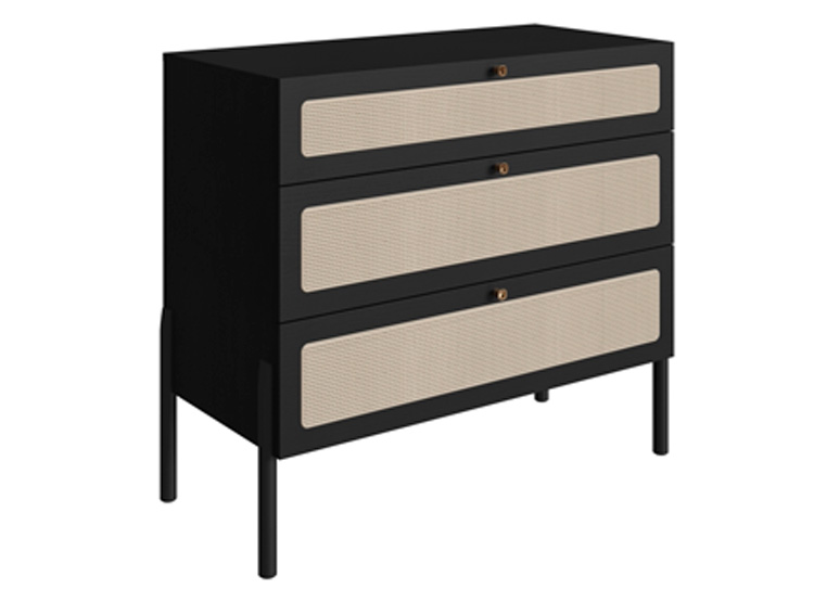 JUEGO DORMITORIO DECOCASA OSLO 2PL NEGRO - 3