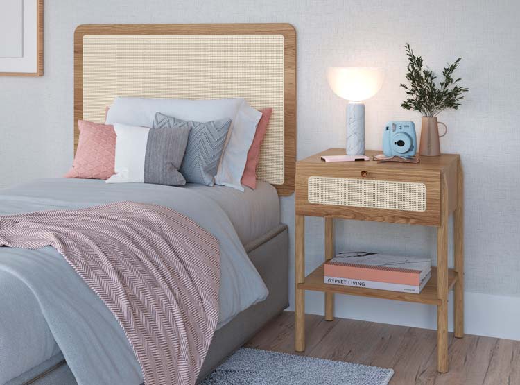 JUEGO DORMITORIO DECOCASA OSLO 1PL CAFÉ NATURAL - 7
