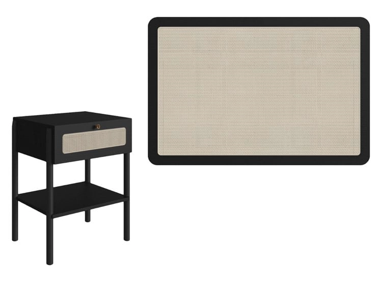 JUEGO DORMITORIO DECOCASA OSLO 1PL NEGRO - 1
