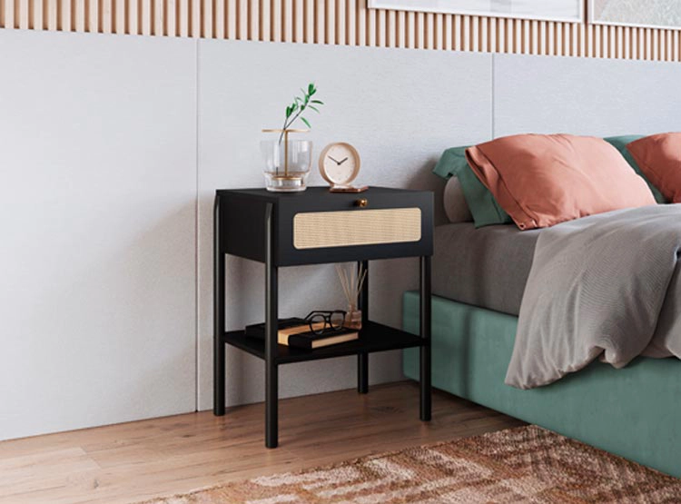 JUEGO DORMITORIO DECOCASA OSLO 1PL NEGRO - 6