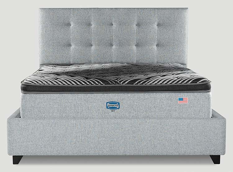 CAMA EUROPEA SIMMONS SKY 2PL B/D + RESPALDO TIGNES - 1