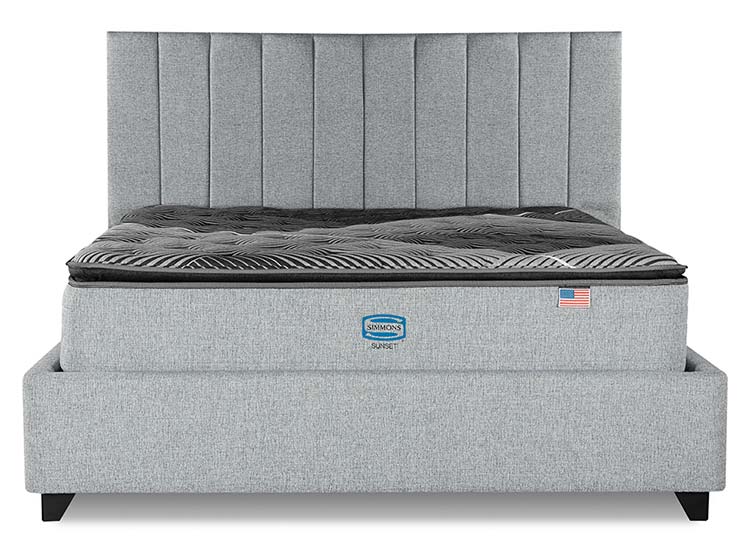 CAMA EUROPEA SIMMONS SUNSET 2PL B/D + RESPALDO TIBET - 1
