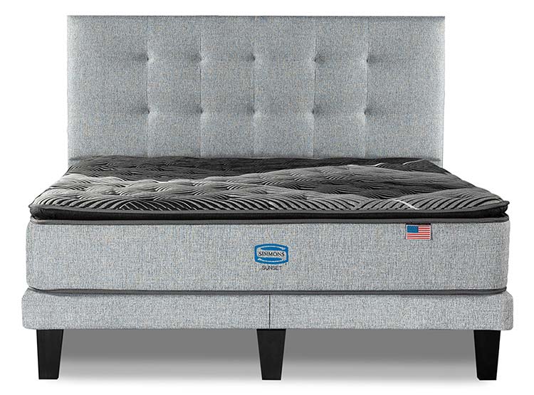 CAMA EUROPEA SIMMONS SKY 2PL B/D + RESPALDO TIGNES - 1