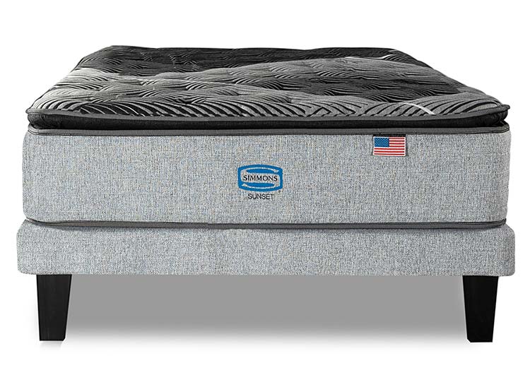 CAMA EUROPEA SIMMONS SUNSET 1.5PL B/N + RESPALDO TIBET - 2