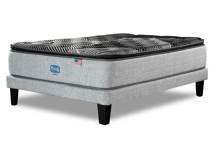 CAMA EUROPEA SIMMONS SUNSET 1.5PL B/N + RESPALDO TIBET - 3