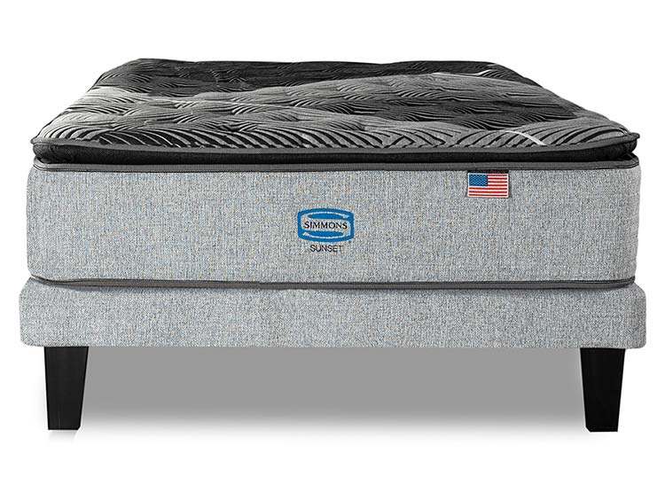 CAMA EUROPEA SIMMONS SUNSET 1.5PL B/N + RESPALDO TIGNES - 2