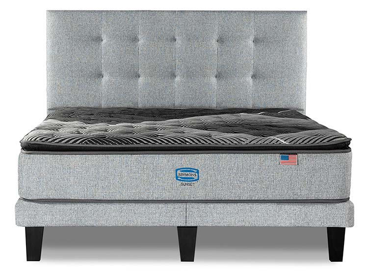 CAMA EUROPEA SIMMONS SUNSET 2PL B/D + RESPALDO TIGNES - 1