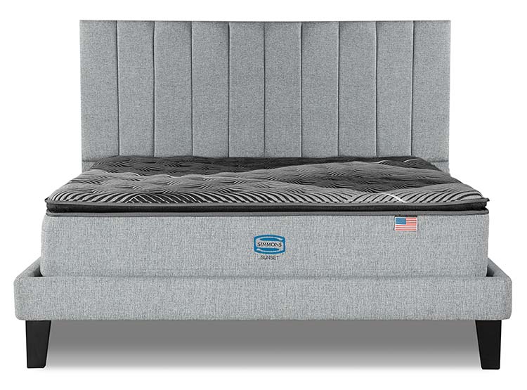 CAMA EUROPEA SIMMONS SUNSET 2PL B/D + RESPALDO TIBET - 1
