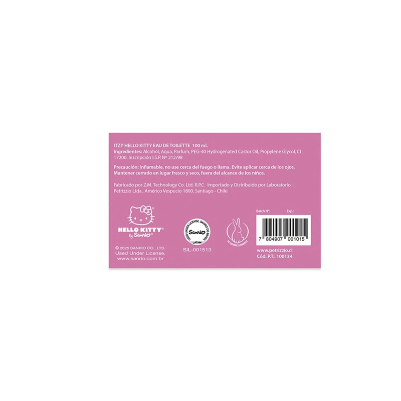 PERFUME ITZY HELLO KITTY MUJER EDT 100 ML - 4