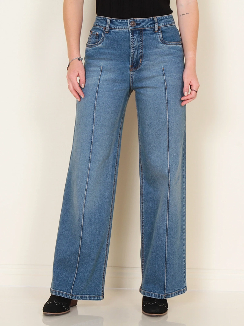 JEANS MUJER WADOS RECTO ALGODÓN TIRO ALTO - 3