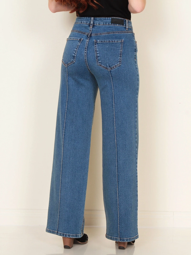 JEANS MUJER WADOS RECTO ALGODÓN TIRO ALTO - 5