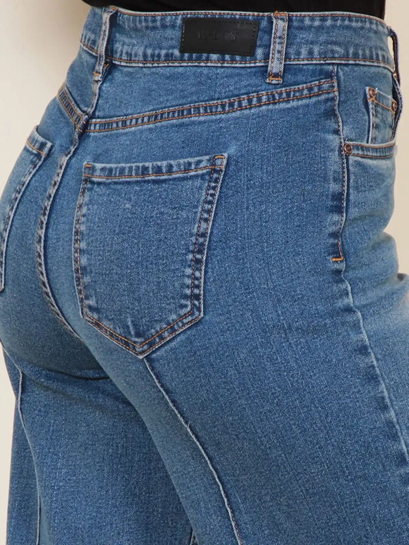 JEANS MUJER WADOS RECTO ALGODÓN TIRO ALTO - 6