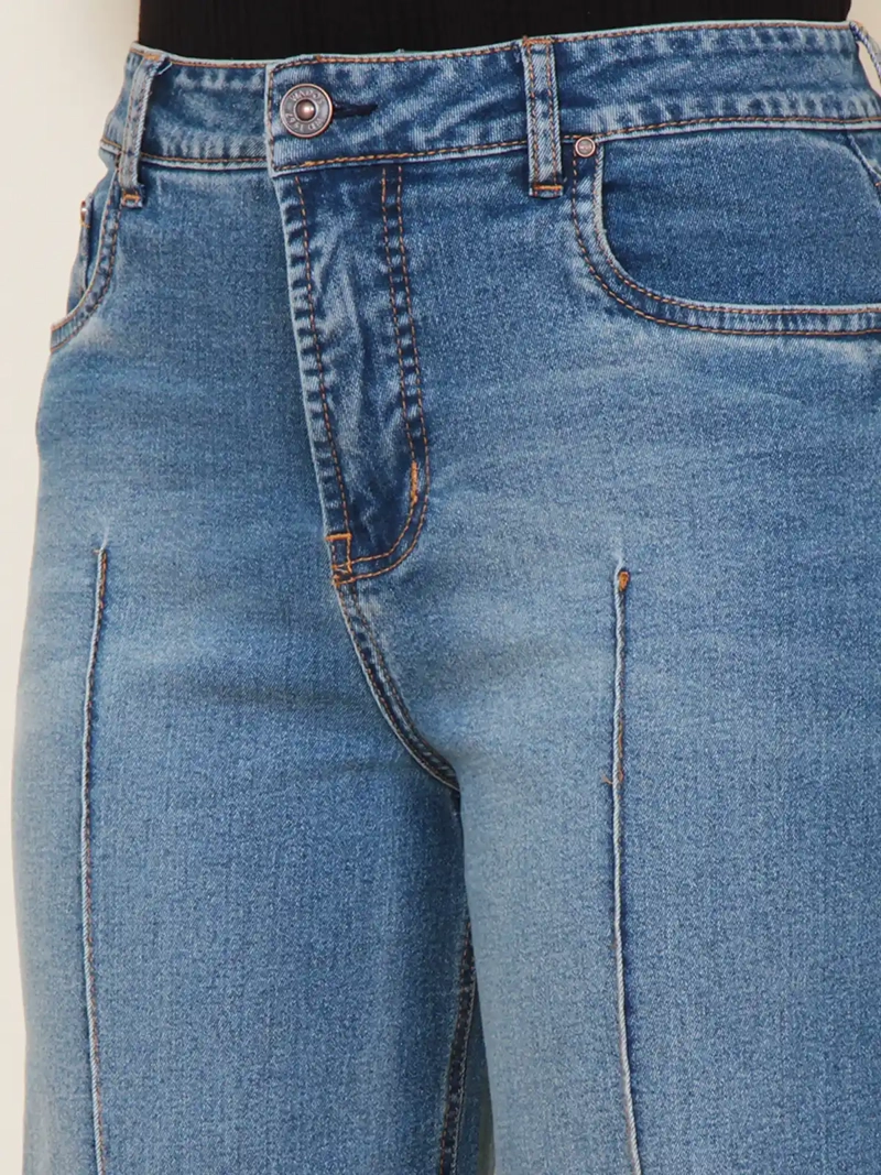 JEANS MUJER WADOS RECTO ALGODÓN TIRO ALTO - 7