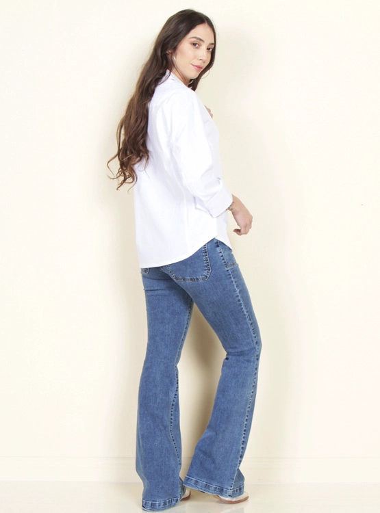 BLUSA MANGA 3/4 ALGODÓN MUJER WADOS BLANCO - 4