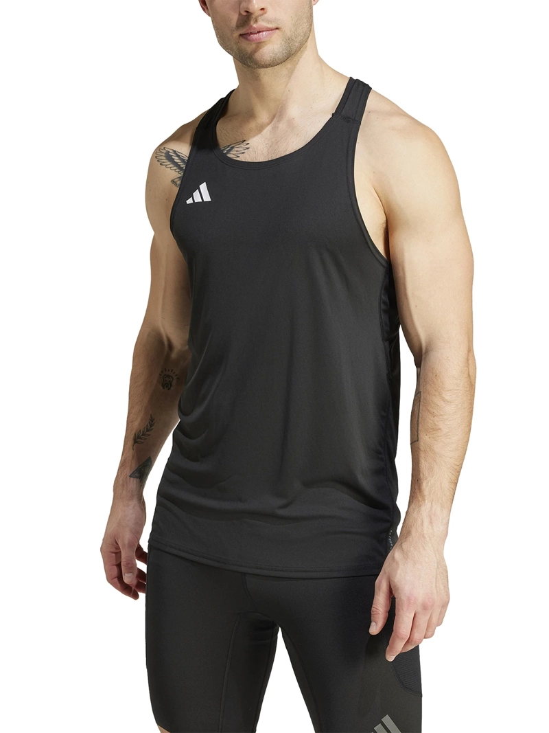 POLERA HOMBRE ADIDAS IM8586 NEGRO SIN MANGAS ADIZERO RUNNING ESSENTIALS - 3