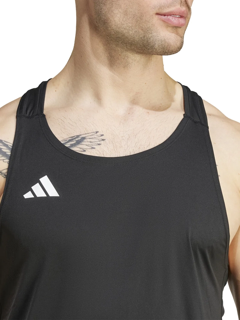 POLERA HOMBRE ADIDAS IM8586 NEGRO SIN MANGAS ADIZERO RUNNING ESSENTIALS - 4