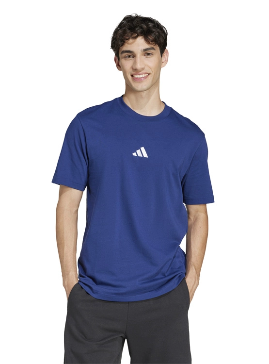 POLERA ALGODÓN MANGA CORTA HOMBRE ADIDAS ESSENTIALS SINGLE JERSEY 3 BANDAS - 1