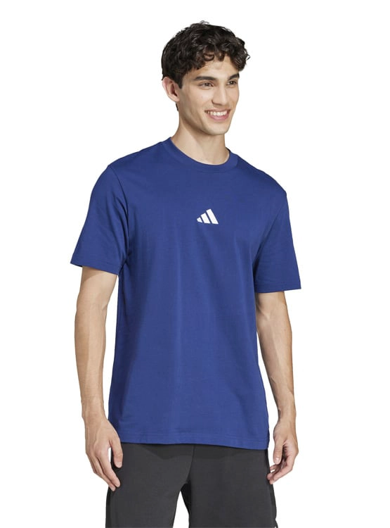 POLERA ALGODÓN MANGA CORTA HOMBRE ADIDAS ESSENTIALS SINGLE JERSEY 3 BANDAS - 5