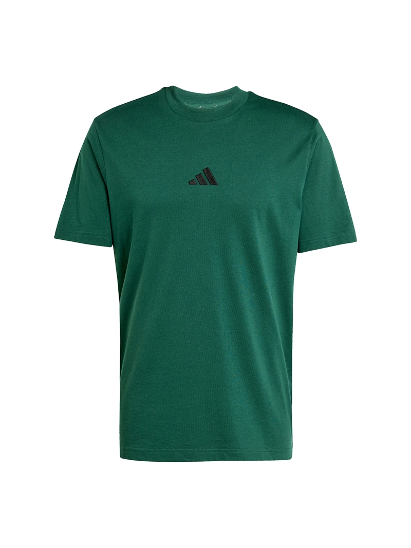 POLERA HOMBRE ADIDAS JF1096 ALGODÓN VERDE MANGA CORTA ESSENTIALS SMALL LOGO - 7