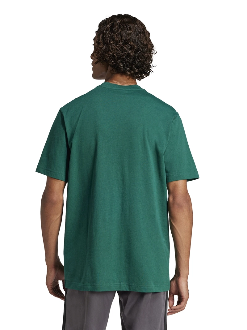 POLERA HOMBRE ADIDAS JF1096 ALGODÓN VERDE MANGA CORTA ESSENTIALS SMALL LOGO - 3