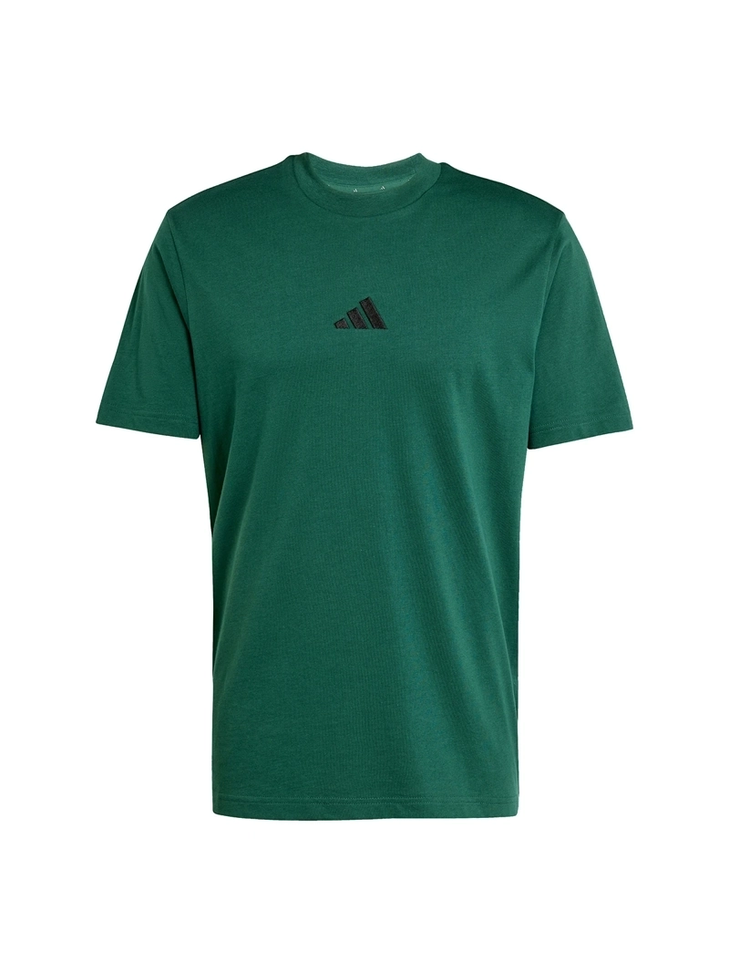 POLERA HOMBRE ADIDAS JF1096 ALGODÓN VERDE MANGA CORTA ESSENTIALS SMALL LOGO - 6